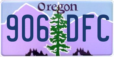 OR license plate 906DFC