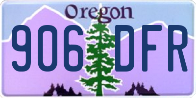 OR license plate 906DFR