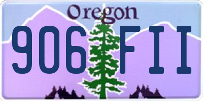 OR license plate 906FII