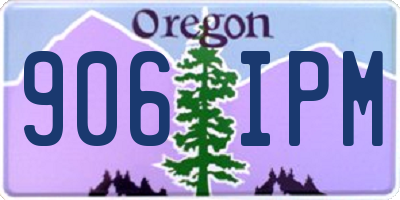 OR license plate 906IPM