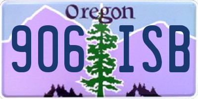 OR license plate 906ISB