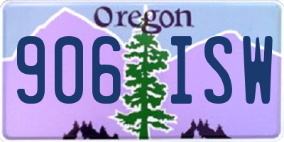 OR license plate 906ISW