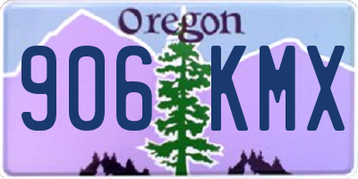 OR license plate 906KMX