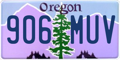 OR license plate 906MUV