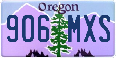 OR license plate 906MXS