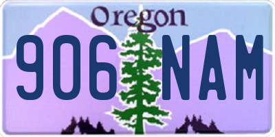 OR license plate 906NAM