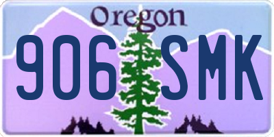 OR license plate 906SMK