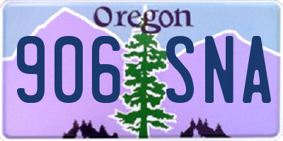OR license plate 906SNA