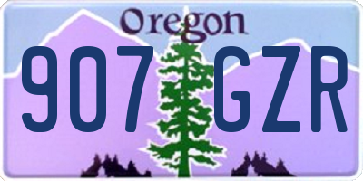 OR license plate 907GZR
