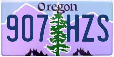 OR license plate 907HZS