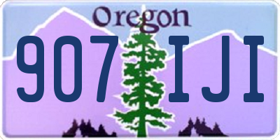 OR license plate 907IJI