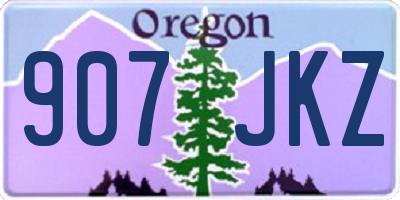 OR license plate 907JKZ
