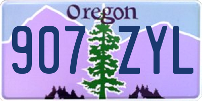 OR license plate 907ZYL