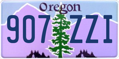 OR license plate 907ZZI