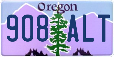 OR license plate 908ALT
