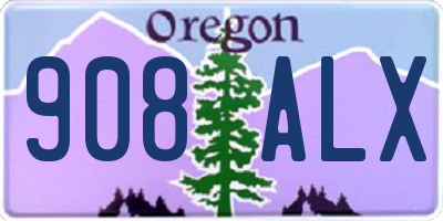 OR license plate 908ALX