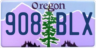 OR license plate 908BLX