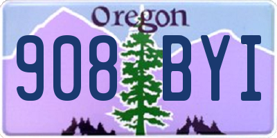 OR license plate 908BYI