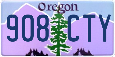 OR license plate 908CTY