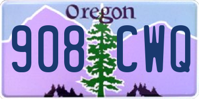 OR license plate 908CWQ