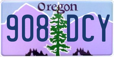 OR license plate 908DCY