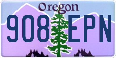 OR license plate 908EPN