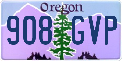 OR license plate 908GVP