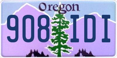 OR license plate 908IDI