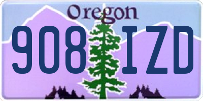 OR license plate 908IZD