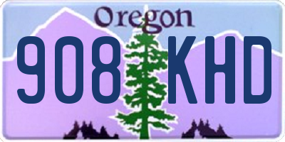 OR license plate 908KHD