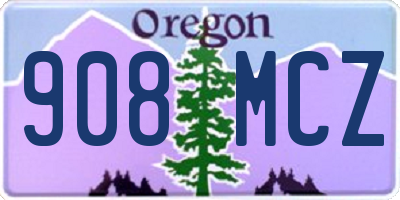 OR license plate 908MCZ