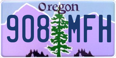 OR license plate 908MFH