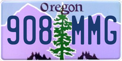OR license plate 908MMG