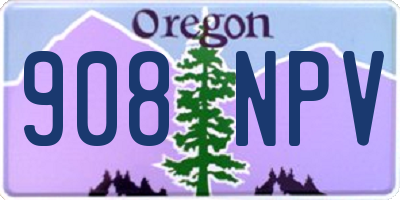 OR license plate 908NPV