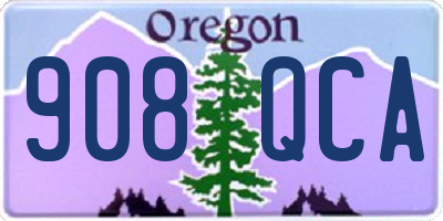 OR license plate 908QCA