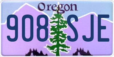 OR license plate 908SJE