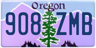 OR license plate 908ZMB