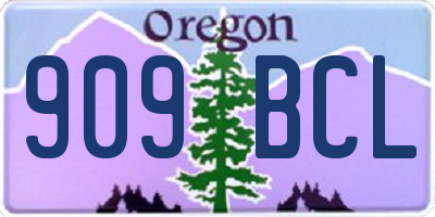 OR license plate 909BCL