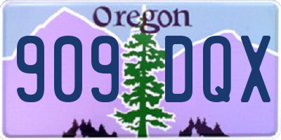 OR license plate 909DQX