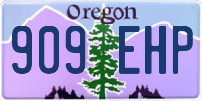 OR license plate 909EHP