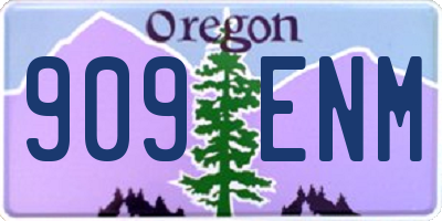 OR license plate 909ENM
