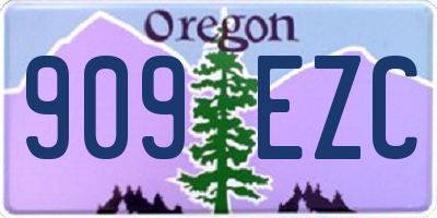 OR license plate 909EZC