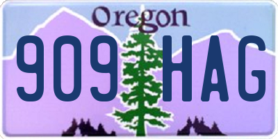 OR license plate 909HAG