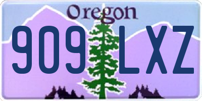 OR license plate 909LXZ