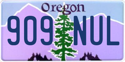 OR license plate 909NUL