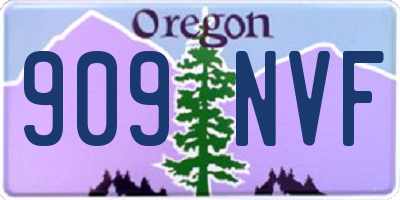 OR license plate 909NVF