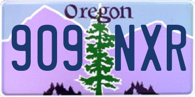 OR license plate 909NXR