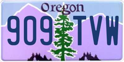 OR license plate 909TVW