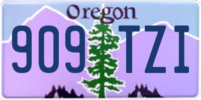 OR license plate 909TZI