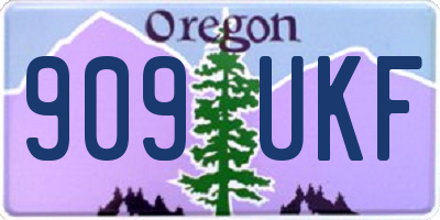 OR license plate 909UKF